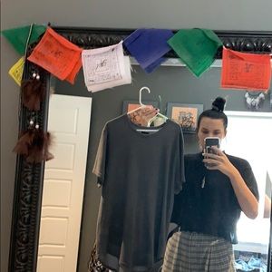 Purple/grey medium sized cotton t shirt.